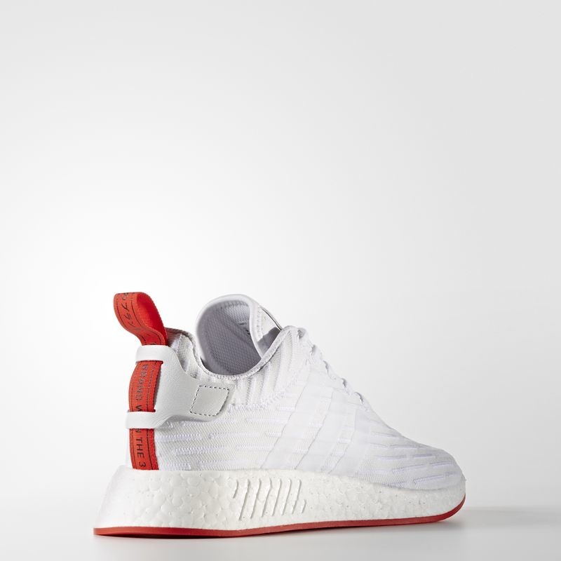 Nmd white store and red